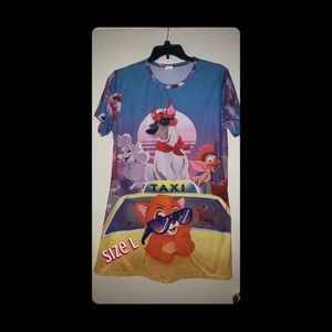 Disney Oliver and Company tshirt dress Large